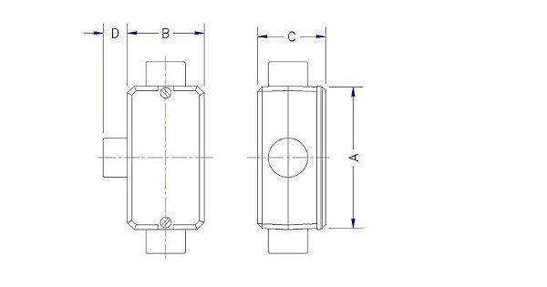 Condulete Fixo T 3 Com Rosca Pintura Tramontina 56106008