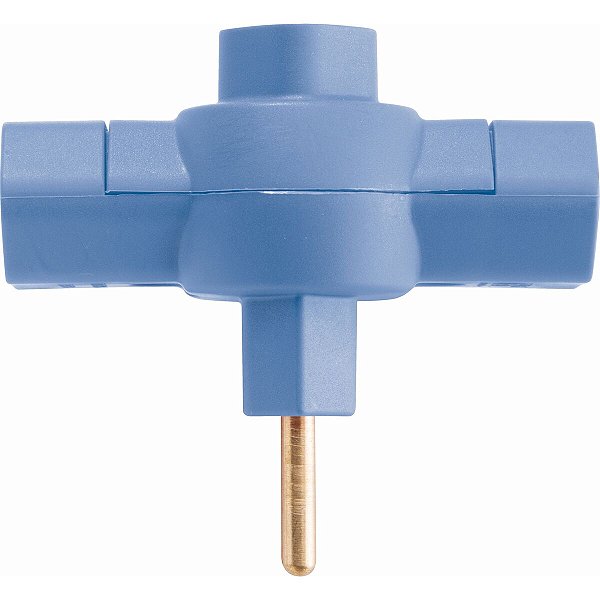Plugue T 2P 10A Azul Elétrica Tramontina 57400075
