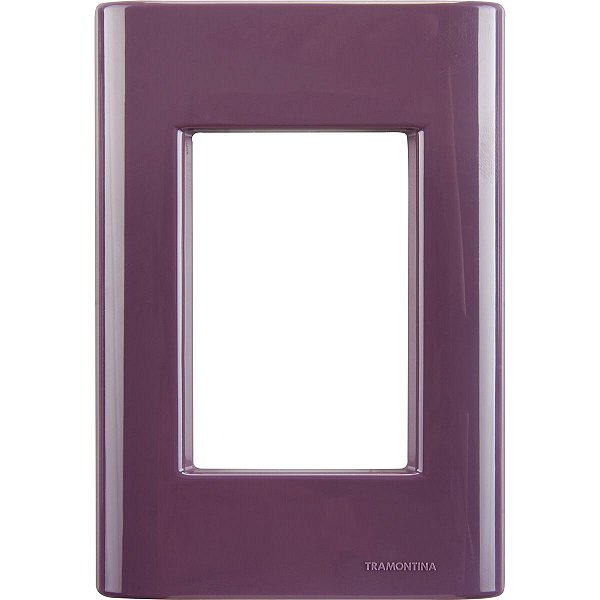 Placa 3 Postos 4X2 Giz Purpura Eletro Tramontina 57200057