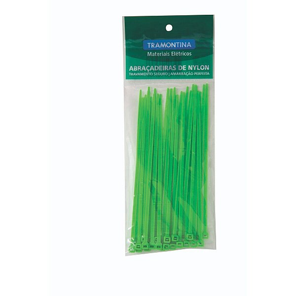 Abraçadeira Nylon 95 Mm X 2,4 Mm Verde Tramontin 57533109