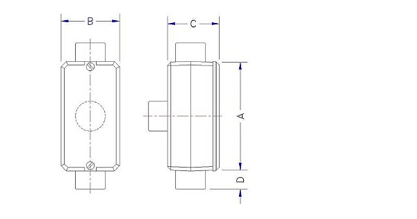 Condulete Fixo 3/4 Tipo Tb Tampa Rosca Bsp Pintur 56108082