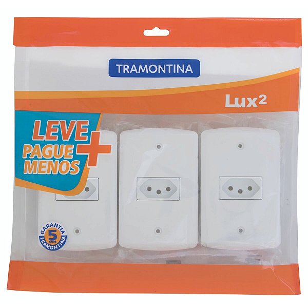 Conjunto 1 Tomada 2P+T 10A 250V Branco Tramonti 57410813