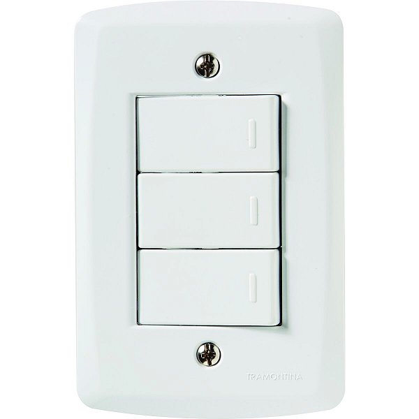 Conjunto Interruptor Simples 10A Lux2 Tramontina 57145070