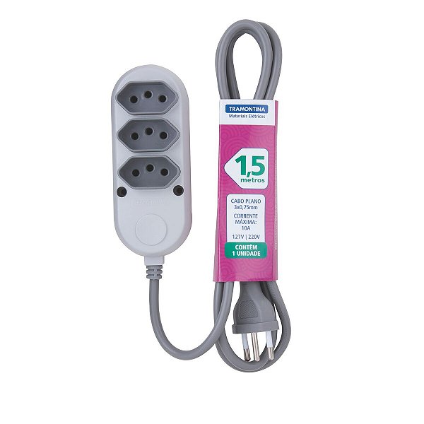 Extensao Eletrica 3 Tomadas 10A 1,5M Tramontina 57504019