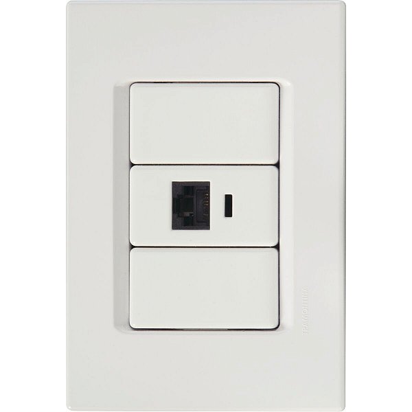 Conjunto Tomada Rj45 Cat5E Izyflat Tramontina 57165021