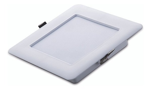 Plafon Led Quadrado Embutir Slim 12W Biv 650 Tram 58026205