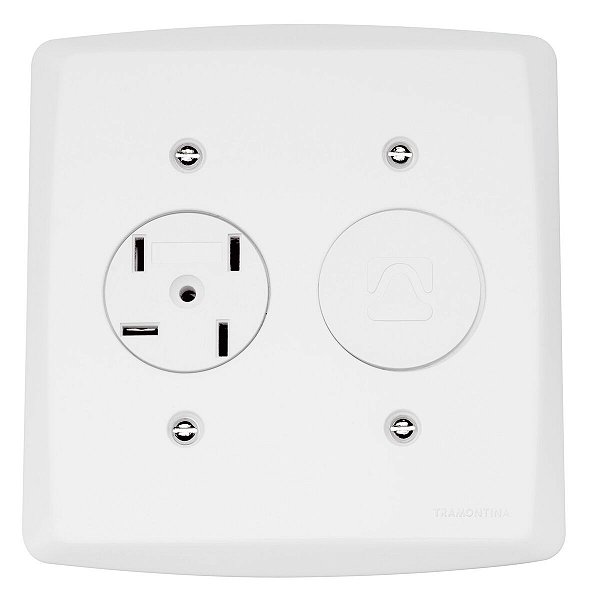Cj Tom 4P+Rj11 + Obturador Lux Eletro Tramontina 57140071