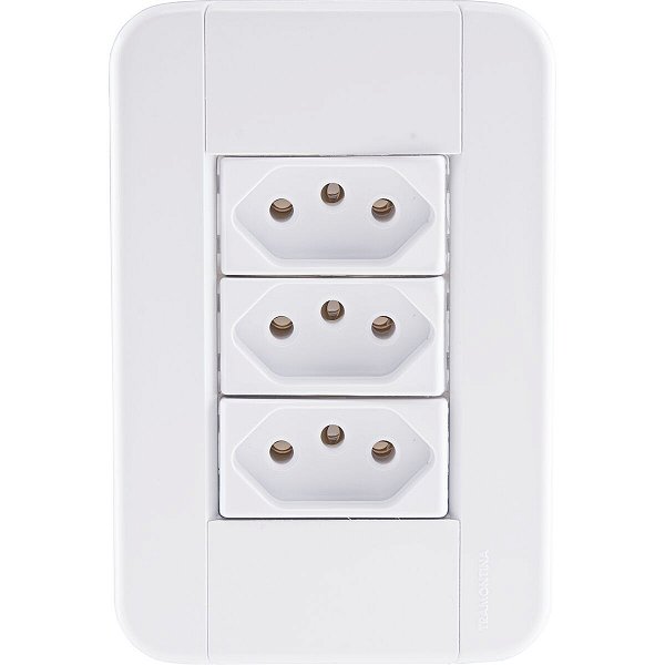 Conjunto 4X2 - 3 Tomadas 2P+T 10A 250V~ Tramontin 57240076