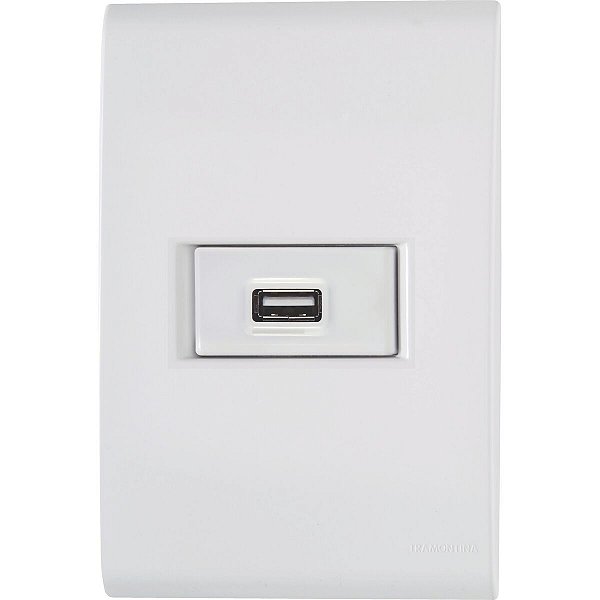 Conjunto 4X2 1 Tomada Usb 1,5A Bivolt Tramontina 57170026