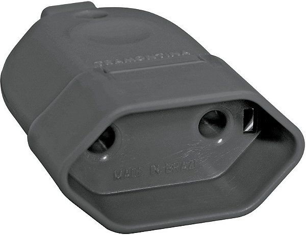 Plugue Fêmea 2P 10A 250V~ Cor Preto 57403152