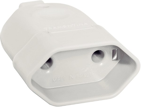 Plugue Fêmea 2P 10A 250V~ Cor Branco 57402252