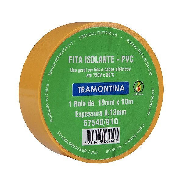 Fita Isolante Amarela 10 M 0,13 X 19 Mm 57549010