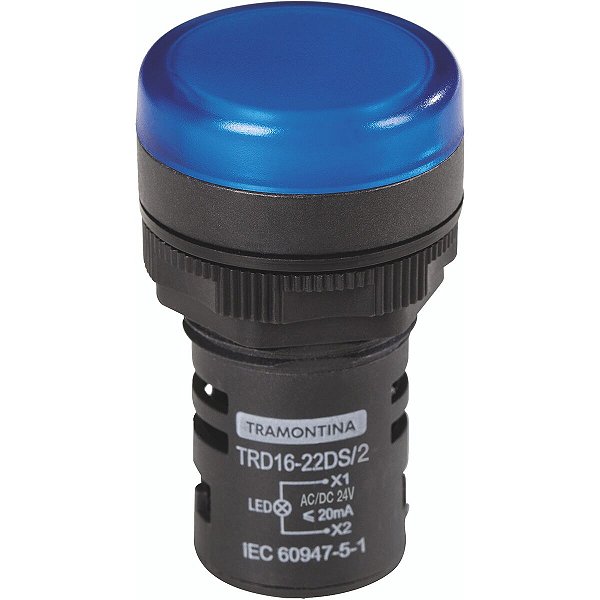 Sinalizador Tramontina Trd16-22Ds/2 24 V Azul 58015468