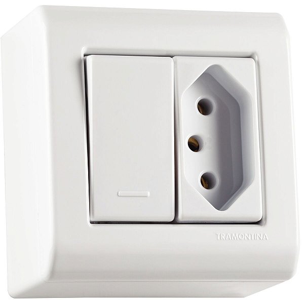 Caixa Sobrepor Interruptor Simples 10A Tramontina 57304013