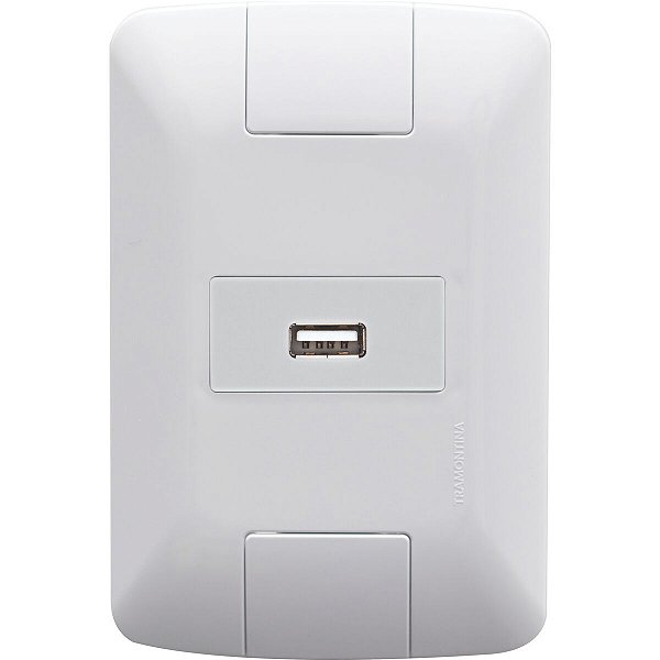 Conjunto 1 Tomada Usb 1,5A Bivolt 4X2 Branco - Aria 57241026