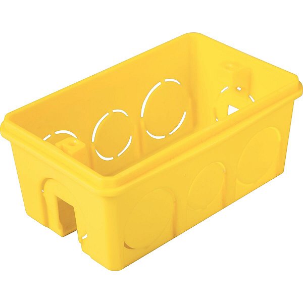 Caixa De Embutir 4X2 Retangular Tramontina Amarela 57500041