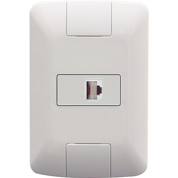 Conjunto 1 Tomada Rj11 4X2 Branco - Aria Tramontina 57241019