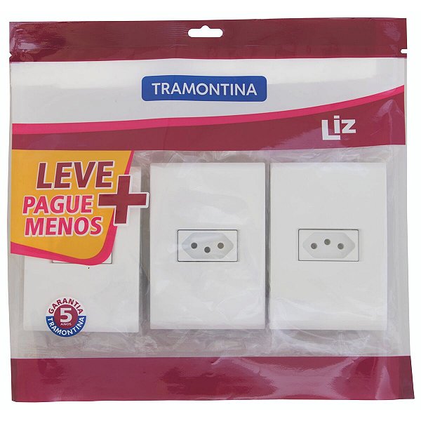 Conjunto 1 Tomada 2P+T 10A 250V Branco Tramonti 57410811