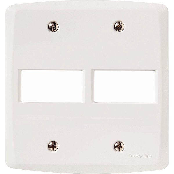 Placa 2 Postos Horizontal 4X4 Lux² Branca Tramonti 57105023