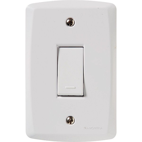 Conjunto 4x2 Interruptor Simples 10A Lux2 Branco 57145001