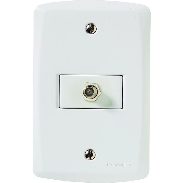 Conjunto 4X2 Tomada Tv/Sat Coaxial Lux2 Branco 57145017
