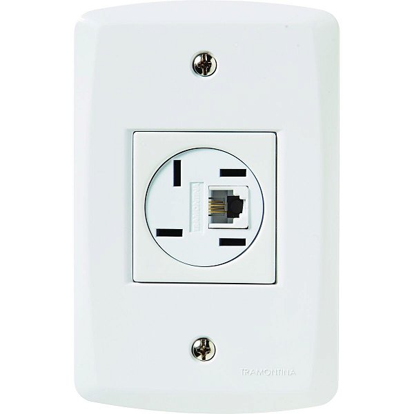 Conjunto 4X2 Tomada Telefone 4P E Rj11 Lux2 Branco 57145018