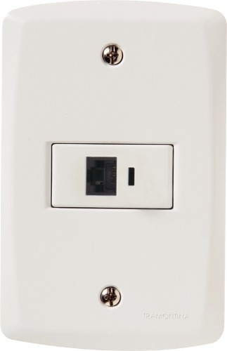 Conjunto 4X2 Com 1 Tomada Telefone Rj11 Lux2 Branco 57145019