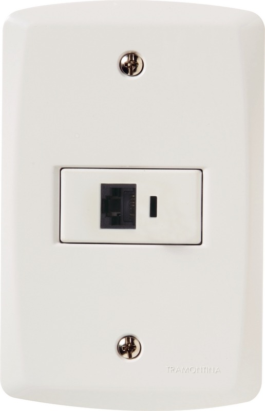 Conjunto 4X2 Com 1 Tomada Rj45 Cat. 6 Lux2 Branco 57145022