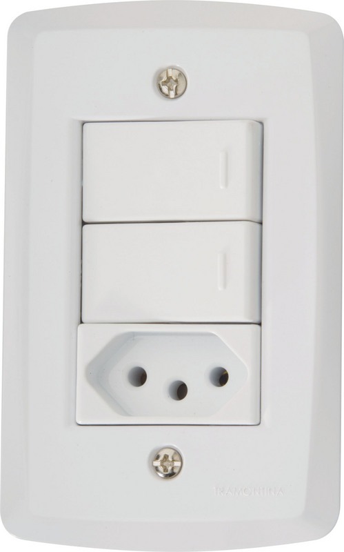 Cj 4x2 Interruptor Simples 10A Tomada 20A Lux2 57145071