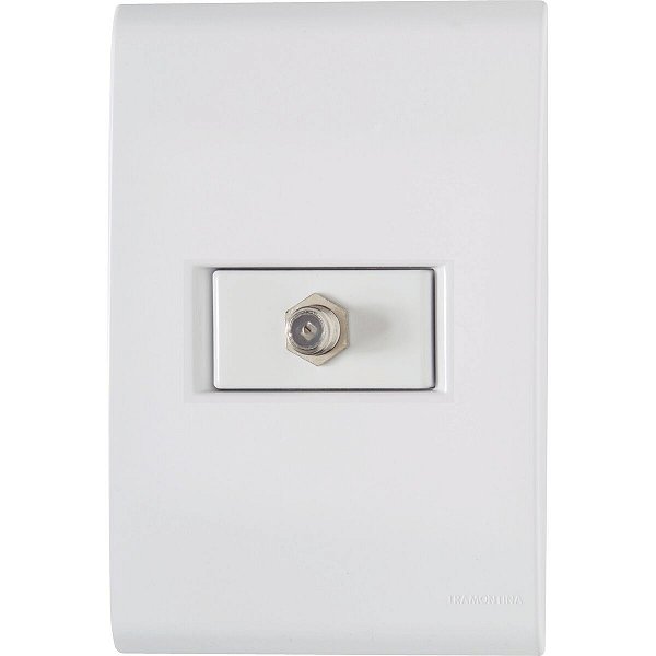 Conjunto 4X2 Com 1 Tomada Tv/Sat Coaxial Liz Branco 57170017