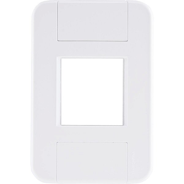 Placa 2 Postos Juntos 4X2 Tablet Branca Tramontina 57201005