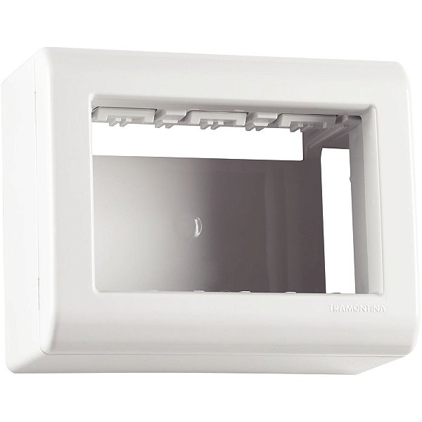 Caixa De Sobrepor 3 Postos Lizflex Branca Tramonti 57303003