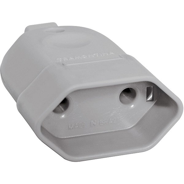 Plugue Fêmea 2P 10 A 250 V Cinza Tramontina 57401052