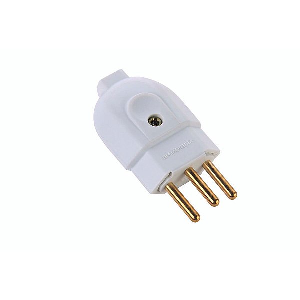 Plugue Macho 2P+T 10A Branco Priscus Tramontina 57402003