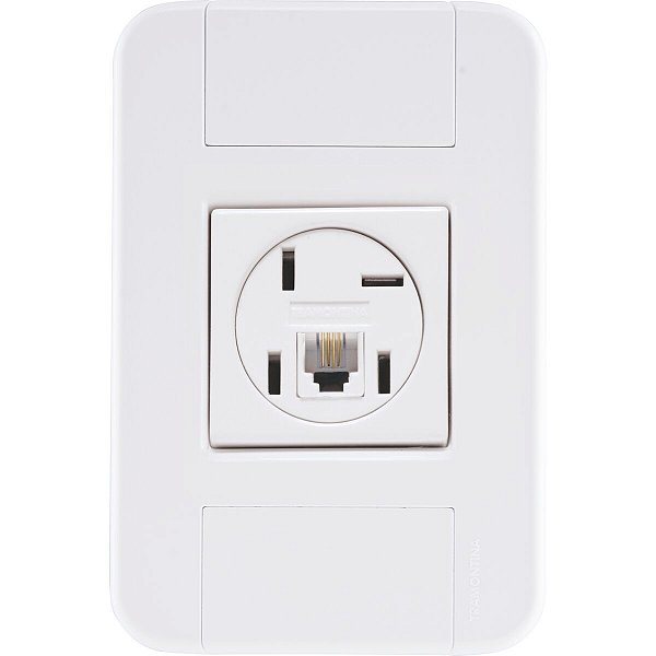 Conj Tomada Telefone 4P Rj11 Tablet Tramontina 57240018