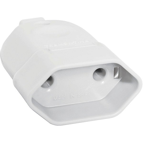 Plugue Fêmea 2P 10A 250V~ Cor Branco Tramontina 57402152