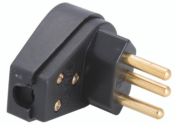 Plugue Angular 2P+T 20 A Preto Priscus Tramontina 57403111