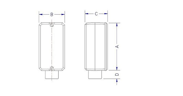 Condulete Fixo 3/4 Tipo E C/Tampa Rosca Bsp C/Pint 56102082