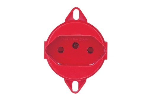 Tomada 2P+T 20 A 250 V Vermelha Tramontina 57111089