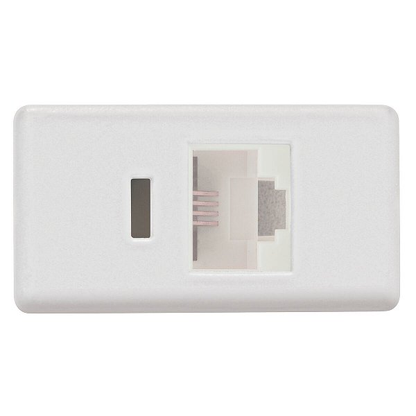 Módulo Para Tomada De Telefone Izyflat Rj 11 Branco 57116051