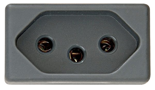Módulo Para Tomada 2P+T Izyflat 10 A 250 V Grafite 57117031