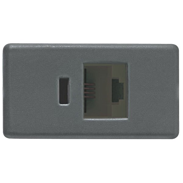 Módulo Tomada Para Telefone Rj11 Cor Grafite Tramo 57117051