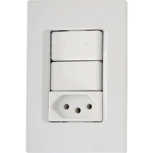 Conjunto Interruptor Tomada 2P+T 10A/250V Tramont 57165073