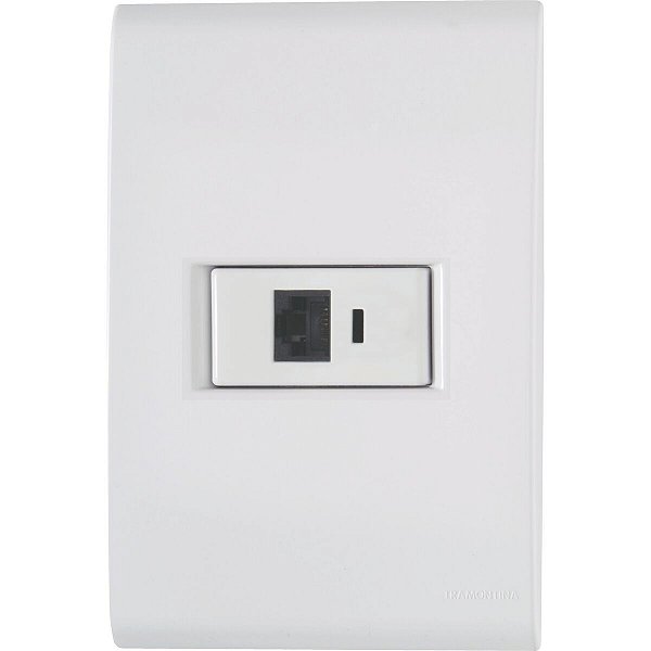 Conjunto 4X2 Com 1 Tomada Telefone Rj11 Liz Branco 57170019