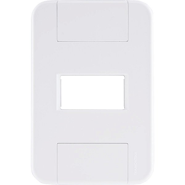 Placa 1 Posto Horizontal 4X2 Tablet Branca Tramont 57201004