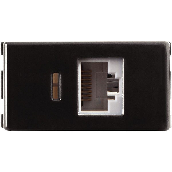 Módulo Tomada Dado Rj45 Cat6 Grafite Liz Tramontina 57215056