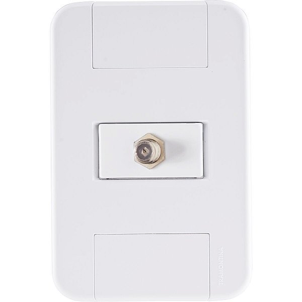 Conjunto 4X2 Tomada Tv/Sat Coaxial Tablet Branco 57240017