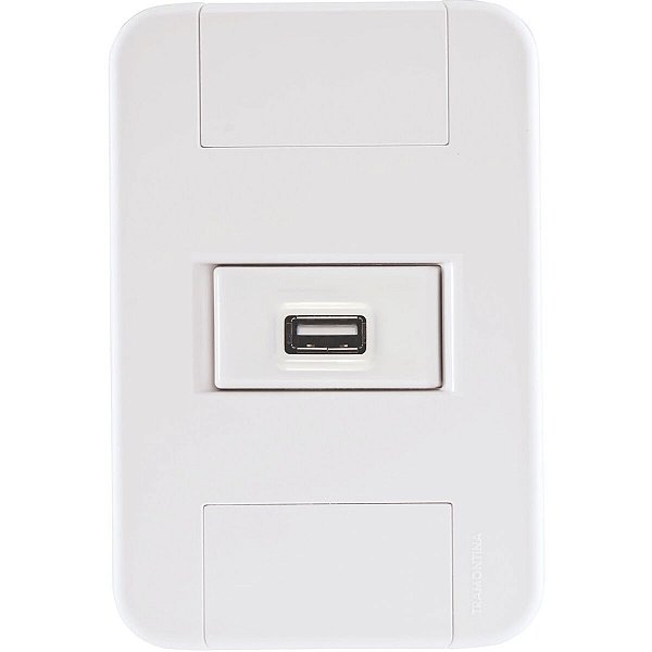 Conjunto 4X2 1 Tomada Usb 1,5A Bivolt Tramontina 57240026