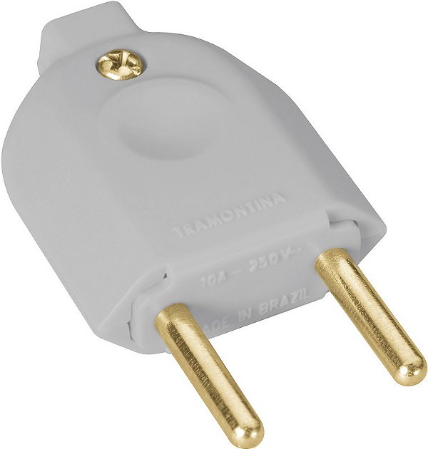 Plugue Macho 2P 250 V 10 A Branco Tramontina 57402102