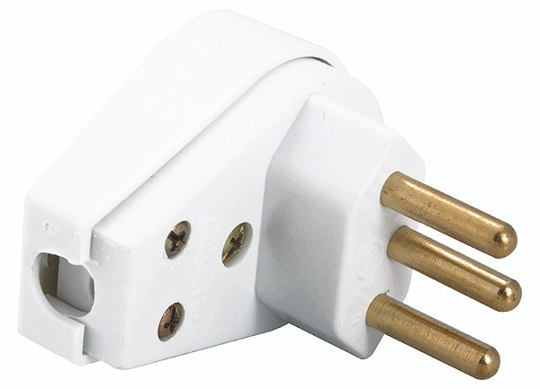 Plugue Angular 10A Cor Branco Priscus Tramontina 57402110